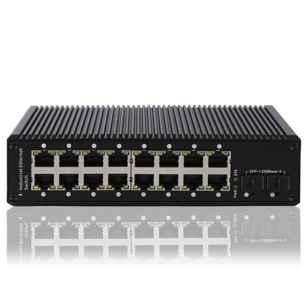 Buy cheap HUASIFEI Industrial Managed POE Switch 16 Gigabit Port 48-56V DC from wholesalers