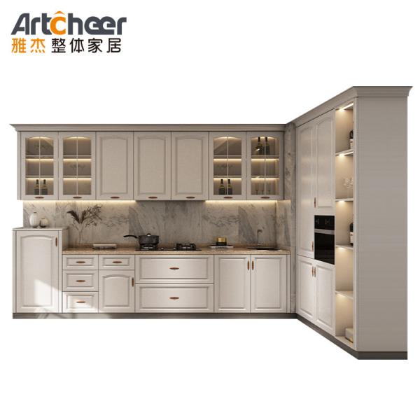 Buy cheap High Durability Pure White / Blue Shaker Style Kitchen Cabinets Manufactured By Vietnam from wholesalers