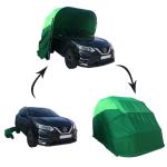 High Loading Capacity One Car Grey Stainless Steel and Fabric Garage Storage