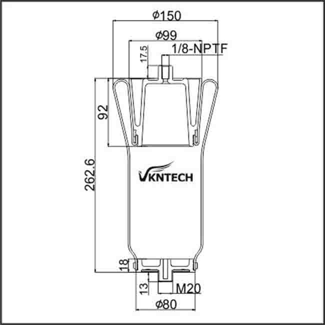1S6-055 Goodyear Suspension Air Bags 227QS312AM For Truck VKNTECH 1S6055