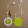 Buy cheap Custom Printed Round Cardstock Paper Tags Matt Lamination Emboss Gold Foil Logo from wholesalers