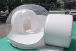 PVC Bubble Tent House With Bedroom Outdoor Camping Hotel White Half Clear
