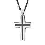 Special Design Cross Pendant Necklace for Men's Stainless Steel Christian