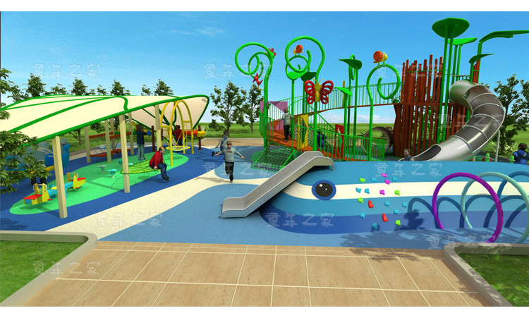 Custom Size Kids Outdoor Playground Equipment Garden