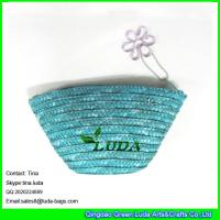 Buy cheap LUDA new straw designer purses blue wheat straw handbag product