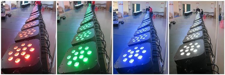 High Bright Wireless Par Cans Lights , Remote Controlled Wireless Led Lights