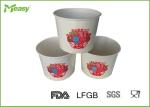 16oz Disposable Paper Bowl For Ice Cream / Frozen Yogurt , Double PE coated