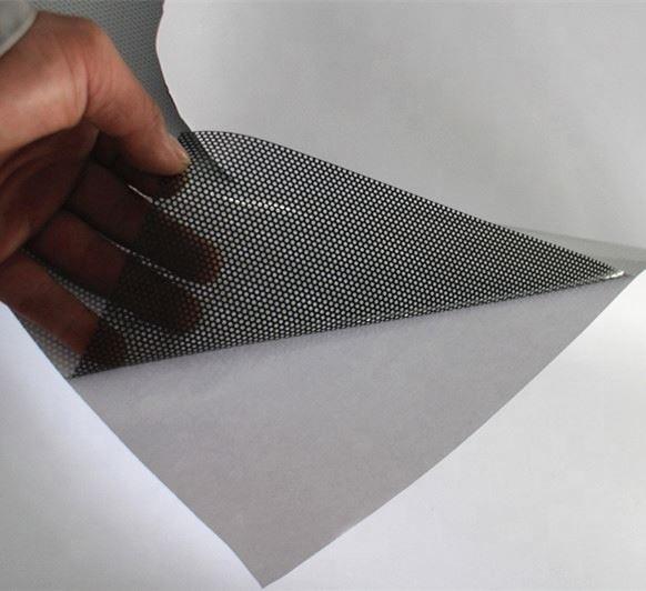 Buy cheap 1.6m Perforated One Way Vision Film Removable Glue Type 40% Transmittance from wholesalers