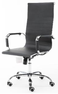 Wholesale PU Leather Upholstery Padded Armrests Ergonomic Gaming Desk Chair 350mm Chrome Base 100mm Pneumatic Lift 200 Lbs / 90kg Capacity Chrome Frame from china suppliers