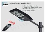 3000-6500K ABS Lamp Solar Street Light With Pole
