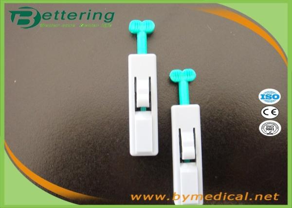 Buy cheap 23G Green Colour Automatic Button Type Safety Blood Lancet Sterile Blood Sample Needle Asepsis Blood Collector from wholesalers