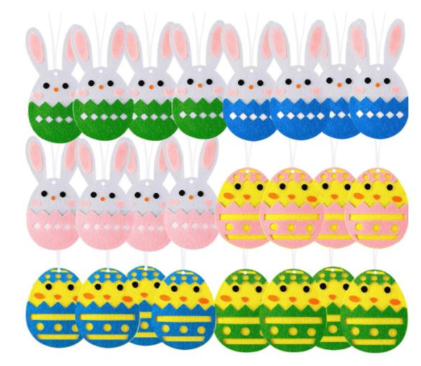 Buy cheap Hanging Egg Bunny Home Decoration 1mm Felt Easter Ornaments 6*8cm from wholesalers