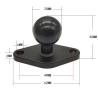 Buy cheap 60x30mm Car Ball Mount , 0.03KGS RoHS Diamond Base Small Ball Mount from wholesalers