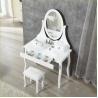 Buy cheap Noble White Solid Wood Tripod With Mirror 62.6INCH Bedroom Dressing Table from wholesalers
