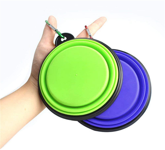 Portable 80g Pet Feeder Bowl 13cm Collapsible Water Bowl
