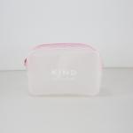 Logo Eva Travel Cosmetic Plastic Bag Foldable With Zipper Closure