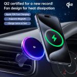 Original Design Magnetic Car Mount With Crystal Ambient Light For Fast Charging