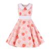 Buy cheap Girls Show Skirt Polka Dot Flower Doll Collar Retro Summer Children'S Clothing from wholesalers