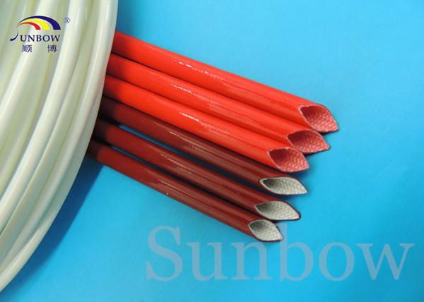 Quality GLASS FIBRE SILICONE WIRE SLEEVING SILICONE FIBERGLASS SLEEVING for sale