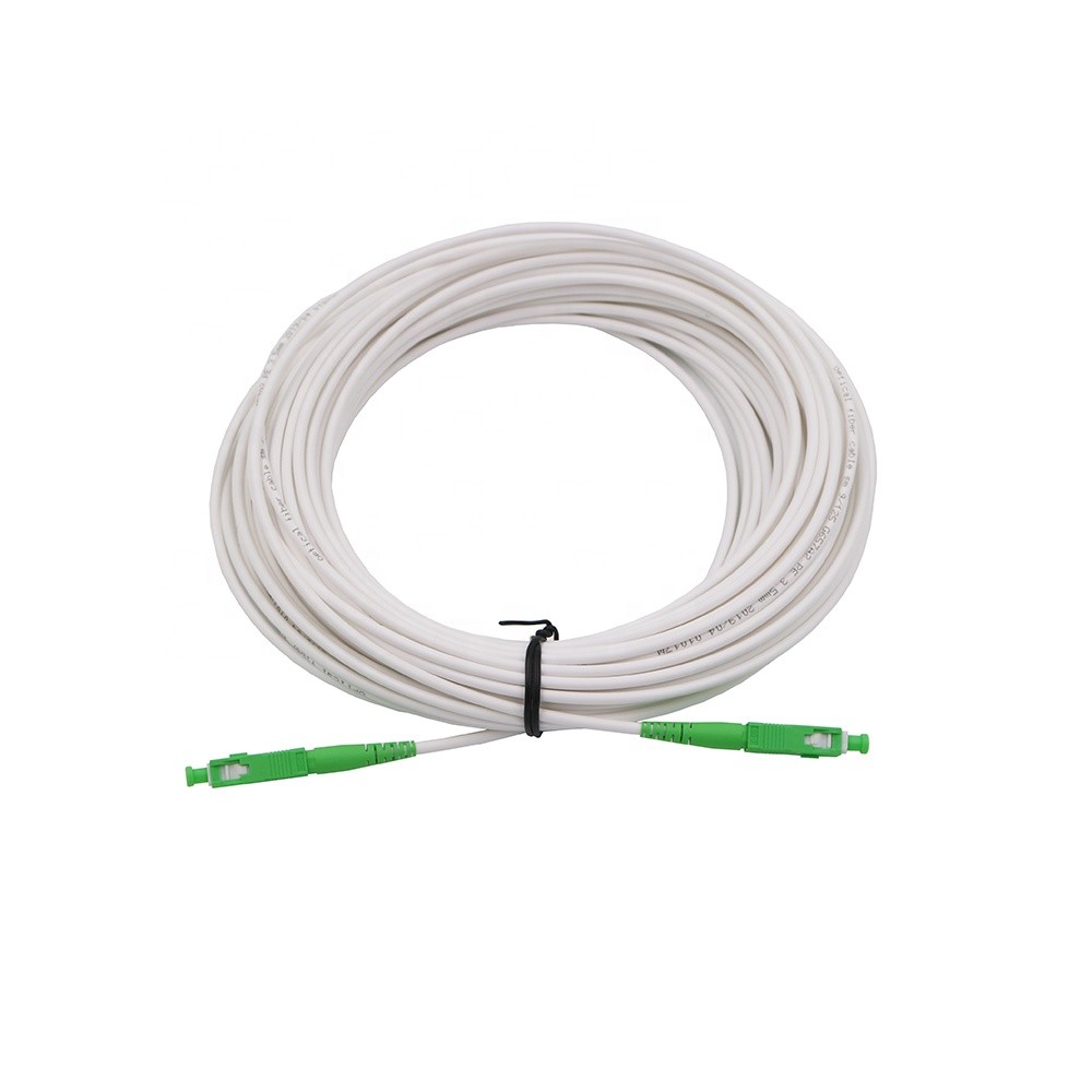 White FTTH SC/APC 3.0mm G657A1 Fiber Optic Patch Cord