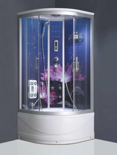 Buy cheap Glass back panel rain shower steam shower cubicle portable massage shower room from wholesalers