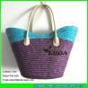 Buy cheap LUDA handmade beach handbags striped fashion wheat straw bag from wholesalers