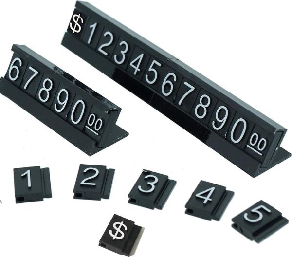 Buy cheap AaL-49-17 S Digital Pricing Label Retail Price Display Tags Adjustable Counter Number Stand Label from wholesalers