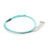 Buy cheap LC UPC 6 Cores PVC Bundle Fan Out Fiber Cable Multimode OM3 Aqua Jacket from wholesalers