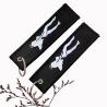 Buy cheap White Woman Double Sided Embroidery Keychain Metal Keychain Motorcycle Keychain Accessories from wholesalers