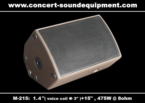 Buy cheap 475W Disco Sound Equipment 1.4" + 15" Stage Monitor , Full Range Speaker For Installation from wholesalers