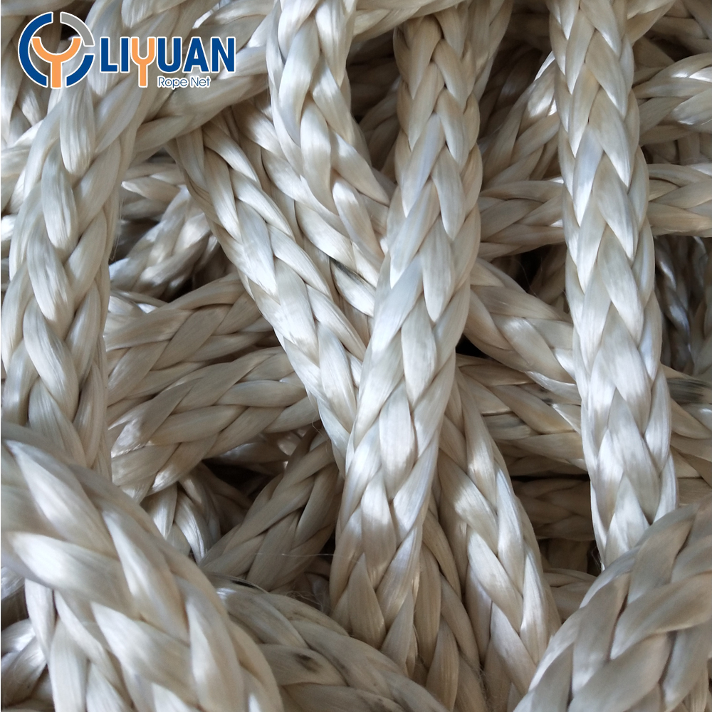 Braided Marine Supply 12 Strand UHMWPE Ships Mooring Dock Line Rope
