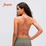 Lulu Yoga Cross Back Yoga Sports Bras High Impact Naked Feeling Women Gym Bra