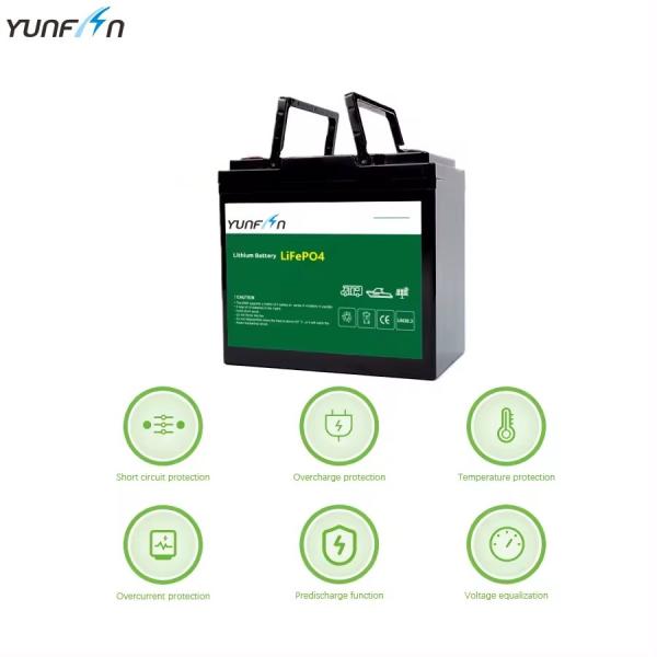 Buy cheap 12V 50Ah Lithium Ion Golf Car Battery Lifepo4 Solar Rechargeable Battery from wholesalers
