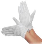 100% Polyester Cleanroom ESD Cloth Gloves Double Side Stripe
