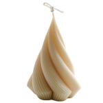 Unique Aesthetic Ribbed Swivel Home Decor Spiral Dinner Wax Silicone Candle