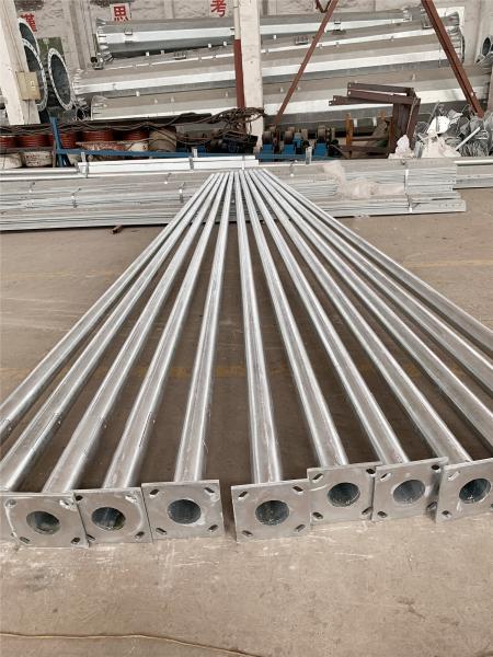 Buy cheap Q235 Hot Dip Galvanized 6m High single arm Street Electric Pole from wholesalers