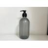 Buy cheap Shampoo 450ml 550ml Grey Frosted Plastic Bottle With Black Pump from wholesalers