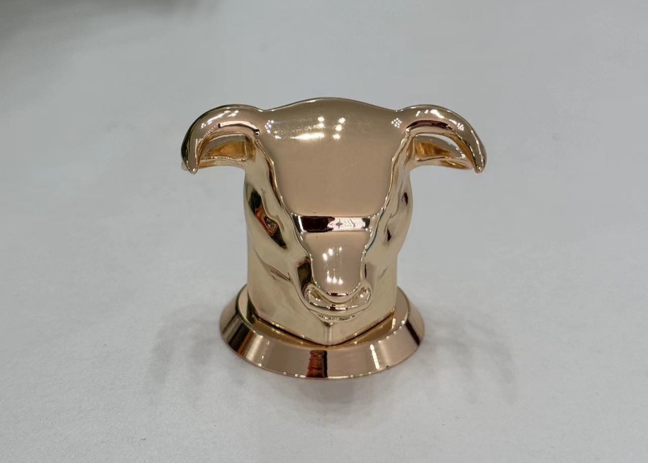 Zinc-Alloy Bull-Shaped Perfume Bottle Caps For Matching With Perfume Bottles