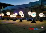 Eye Catching Inflatable Event Lighting 220V LED Balloons For Exhibitions