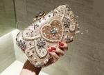 2019 new diamond dinner bag embroidery love bag handbag chain bag small square