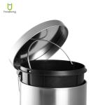 3L/5L/7L/12L/20L/30L BSCI Certificated SS Round Foot Pedal Bin Trash Can with