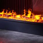 Steel 3D Electric Steam Fireplace Inserts Waterproof and Safe for Children's