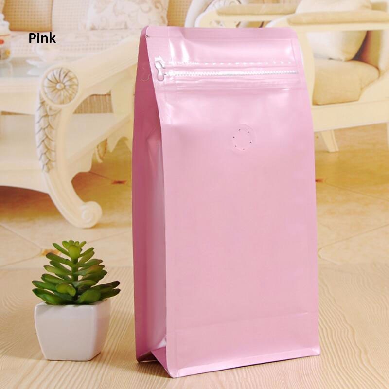 1 Pound Coffee Bag with One-Way Degassing Valve, Stand Up Zipper Coffee Bags With Flat Bottom