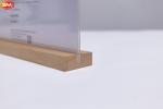Beech Wood Wooden Base T Shape Clear Acrylic Sign Holder Wedding Menu Card