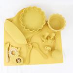 Buy cheap 1Set 8 Pcs Silicone Baby Feeding Set Sustainable Pantone Color from wholesalers