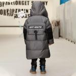 Bilemi Camel Solid Color Boys Parkas Fashion Warm Long Down Jacket Kids Winter