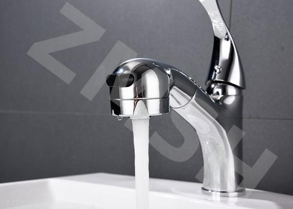 Buy cheap Pull Out Copper Electroplating Counter Bathtub Faucet from wholesalers
