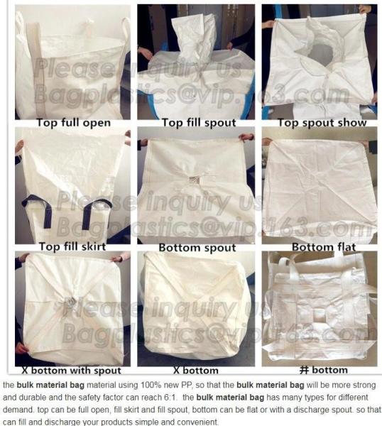 Type A polypropylene fibc big bag recycle jumbo super big bags 1500 fabric woven