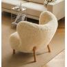 Buy cheap Plush Fabric Cashmere White Wool Chair Minimalist Modern Ins Style from wholesalers