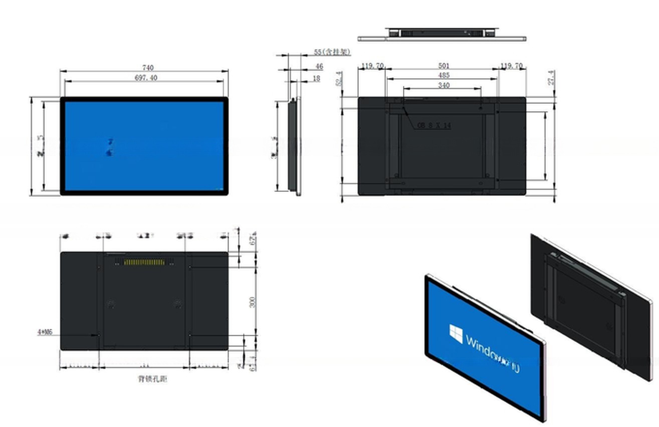 32 inch touch kiosk all-in-one PC, interactive Android monitor with capacitive touchscreen function